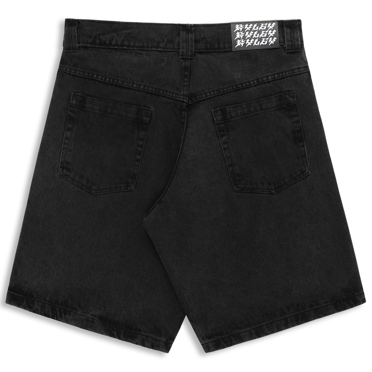 パンツ NoREMID RIGIT BAGGY JORTS-BLACK Pivanzore Men Baggy Denim Shorts Loose Fit Zipper Button
