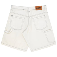 Carpenter Contrast Jorts - White (Black Threading)