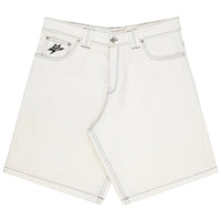 Carpenter Contrast Jorts - White (Black Threading)